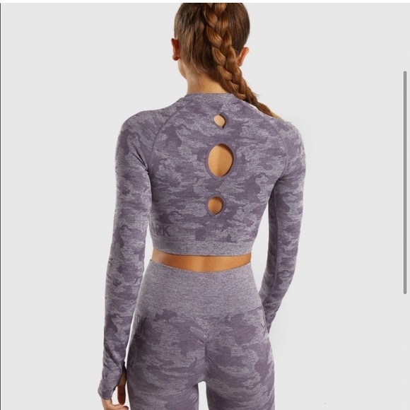 Gymshark Seamless Camo Crop Top - Picture 2 of 6